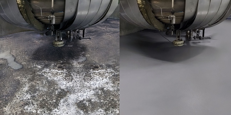 Pavimento para fabricante de aceites industriales